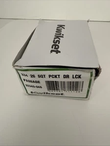 Cerradura de paso de puerta de bolsillo cuadrada Kwikset 334SQT-26, cromo pulido brillante - Imagen 1 de 3