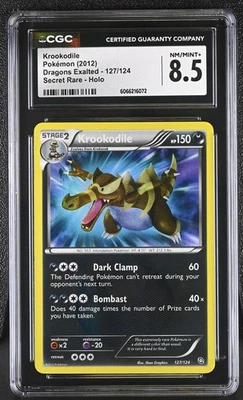 CGC 8.5 Krookodile 2012 Dragons Exalted 127/124 Secret Rare Holo Pokemon Card - Image 1 of 2