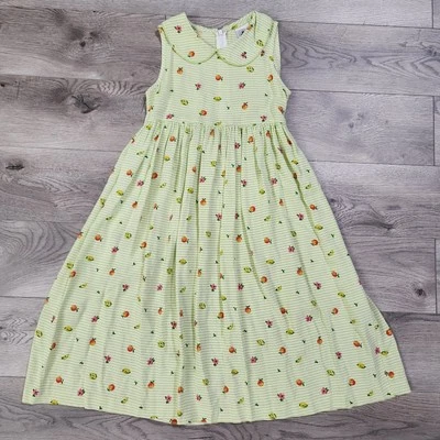 Good Lad Philadelphia Green Yellow Sleeveless Dress Plaid Floral Girls Size 8 - Image 1 of 4