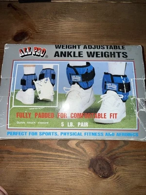 Pesas de tobillo All Pro, peso ajustable hasta 5 libras para el par (2,5 libras cada una) Foto 1 de 3