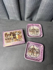 Art Deco Sandland Ware Oliver Twist Porcelain Trinket Candy Box 2 Trays Lot - Picture 1 of 16