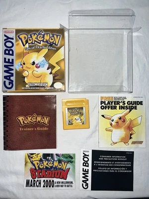 Gameboy Pokemon Yellow Special Pikachu Edition COMPLETE RARE No ESRB on box! - Image 1 of 4