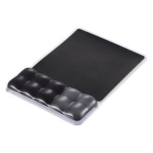 Mouse Pad with Integrated Wrist Rest, Anti-Fatigue Gel, Black, Gray MP-BPGLBK - Picture 1 of 7