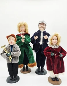 Vintage Weihnachtslieder Figuren traditionelle viktorianische Kleidung selten - Bild 1 von 17