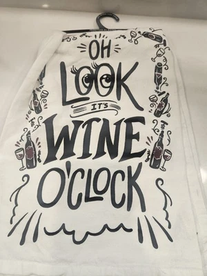 Primitives by Kathy Dish Towel  Wine O'clock New - Image 1 of 4
