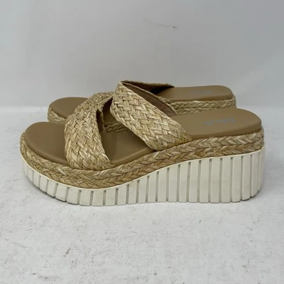 Sandalias de cuña con plataforma MIA Aziel naturales para mujer talla 9M Foto 1 de 4