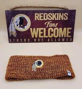 Washington Redskins NFL Football '47 Brand Knit Headband Women’s & Welcome Sign - Picture 1 of 9