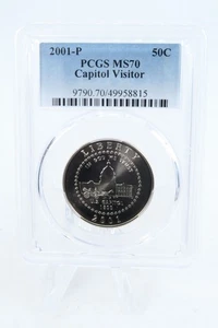 2001-P PCGS MS70 Capitol Visitor Modern Commemorative Half Dollar 50C - Picture 1 of 2