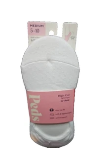 PEDS WOMEN'S NO SHOW LIGHTWEIGHT HIGH-CUT 6 PACK LINER SOCK  SIZE 5-10 - Picture 1 of 3