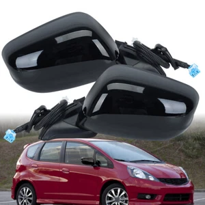 Pair Door Wing Mirror For Honda Fit MK3 2009-2014 Manual Folding Left+Right Side - Picture 1 of 11