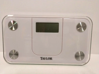 Taylor ~ Spaceaver ESCALA DE BAÑO DIGITAL ~ Vidrio Litio Mini 350lb Compacto  Foto 1 de 4