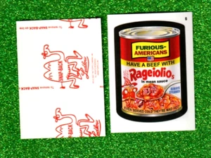 2023 Wacky Packages Old School Series 11 {OS11} Red Ludlow "RAGEIOLIO'S" #6 - Picture 1 of 1