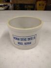 Antique Michigan Cottage Cheese Co. Otsego Michigan Advertising Cheese Crock