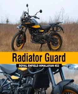 RADIATOR GUARD BLACK FIT FOT ROYAL ENFIELD NEW HIMALAYAN 450 - Picture 1 of 6