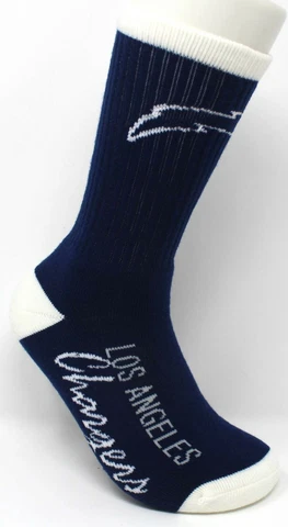 Los Angeles Chargers NFL FBF Blue w/ White Adult Deuce Crew Socks *Large Cover