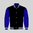 Varsity Letterman Baseball Style Jacket In All Wool With White Strips In Ribs