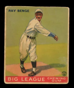1933 Goudey 141 Ray Benge Brooklyn Dodgers - Picture 1 of 2