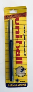 NEW Faber Castell Uni-Ball Metal Point Roller Pen MICRO .2mm Ultra-Fine BLACK - Picture 1 of 6