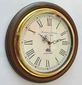 Reloj de Pared Romano Franklin & Murphy Oxford Madera 16" Decoración del Hogar Regalos de Navidad - Imagen 1 de 6