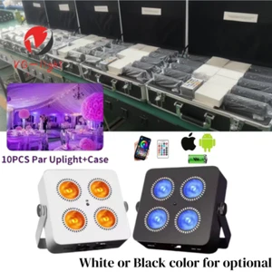 10XLED Battery Powered Uplight Wedding Party 4x18w Wireless Par Can Stage Light - Picture 1 of 11