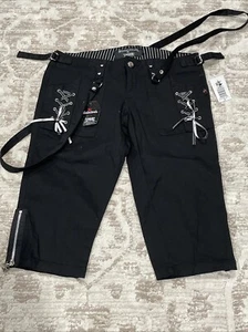 Skelanimals By Tripp NYC Capri Pants Women’s Size 9 Hot Topic Y2K Punk New NWT - Picture 1 of 14