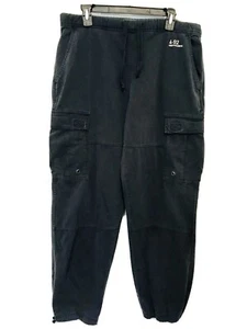 Pantalones de Carga Militar Abercrombie & Fitch Para Hombres Talla Pequeña Gris Cordón Cintura - Imagen 1 de 6