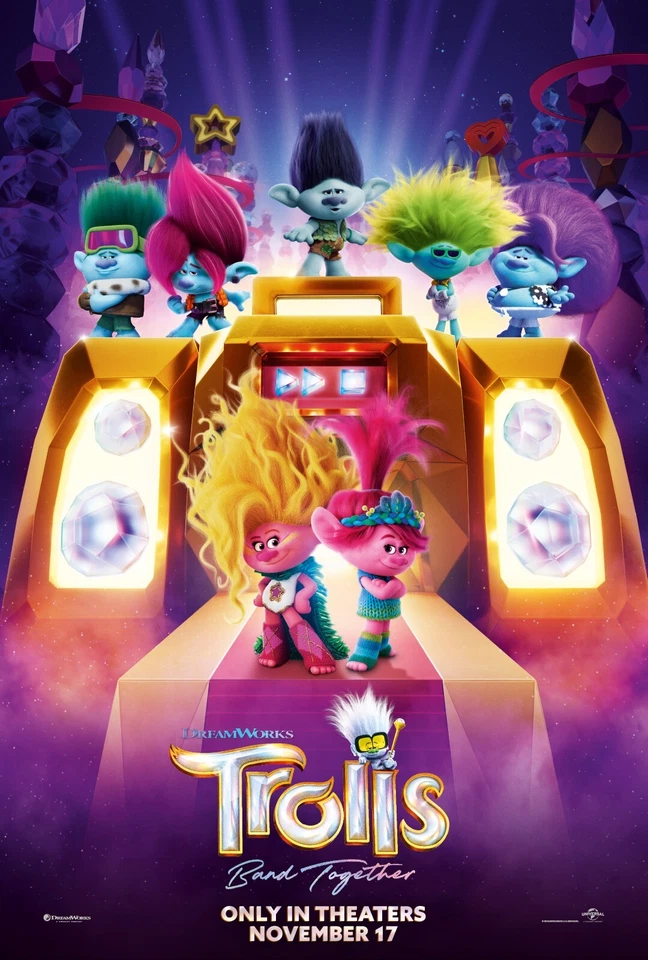 Trolls Band Together movie poster (a)  :  11 x 17 inches - Image 1 of 1