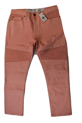 Calça jeans LRG Lifted Research Group masculina Payola salmão verdadeira cônica nova com etiquetas 32 - Imagem 1 de 4