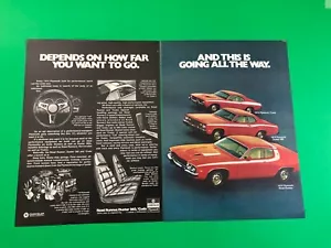 1974 PLYMOUTH CUDA DUSTER ROAD RUNNER VINTAGE PRINT AD ADVERTISEMENT 2 PAGE - Picture 1 of 1