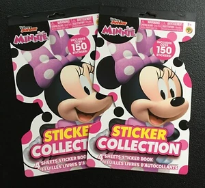 Children's Minnie Mouse Sticker Booklets- 4 Sheets Per Booklet, 2 Booklets- New - Picture 1 of 1