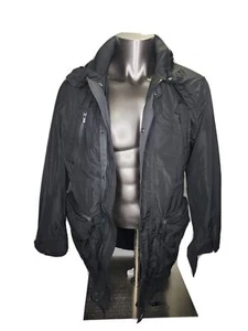 Black Winter Jacket Jack and Jones Jacket Blocked Puffer Size Med - Picture 1 of 5