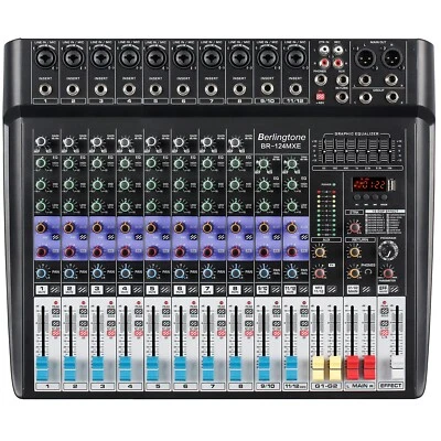 Berlingtone BR-124MX, Professional 12 - Channel Bluetooth Studio Audio Mixer - Image 1 of 4
