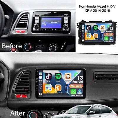 Android 13 For HONDA Vezel HR-V 2014-2019 GPS Carplay Car Stereo Radio Navi Dash Foto 1 de 4