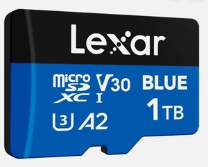 Lexar Blue Micro SD Card 1TB, up to 160MB/s Read, microSDXC UHS-I Card, Class 1 - Picture 1 of 1