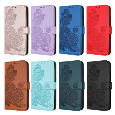 Floral Embossed Wallet Flip Case Cover For Honor 100 200 Pro Lite 7a 7c X8b X9b - Image 1 of 4