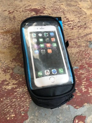 Roswheel Bicycle Smart Phone Bag w/ Touch Screen Window Black Zip Pocket - Image 1 of 2