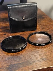 Lot of 2 Lens 52mm Sears +4 & P.L Lens Great Condition - Picture 1 of 5