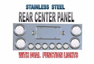 Rear Center Panel Stainless Steel with Dual Function (40 LED) LIGHTS Semi Truck - Picture 1 of 7