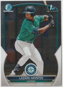 2023 Bowman Chrome Lazaro Montes BCP-58 Mariners 1st Bowman card - Bild 1 von 2