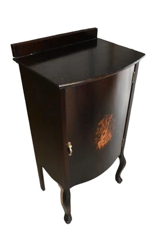 Restored Mahogany Antique Larkin Music Cabinet, Stand Cover