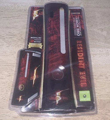 Resident Evil 5 XBOX 360 Faceplate And Console Skinz Capcom Madcatz - Image 1 of 4