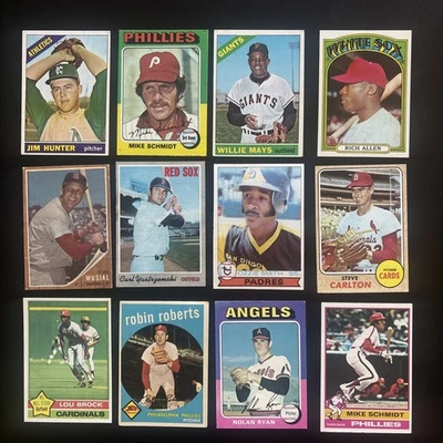 Topps Willie Mays Stan Musial Nolan Ryan Ozzie Smith Rookie Lot-40 HOF RC - Image 1 of 4