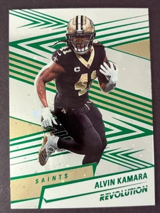 2025 Panini Revolution - Alvin Kamara #52 - Green Cosmo /199 - Saints - Picture 1 of 2