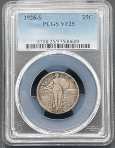 1926 S25C Standing Liberty Quarter PCGS VF 25, Low Mintage Semi-Key Date - Picture 1 of 5
