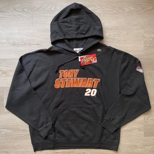 Vintage Tony Stewart Nascar Hoodie Pullover Sweatshirt Black Men’s Size XL B3 - Picture 1 of 12