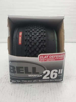 26 Inch Mountain Bike Tire Replacement Bell Sports Black Foldable Flat Defense - Image 1 of 4
