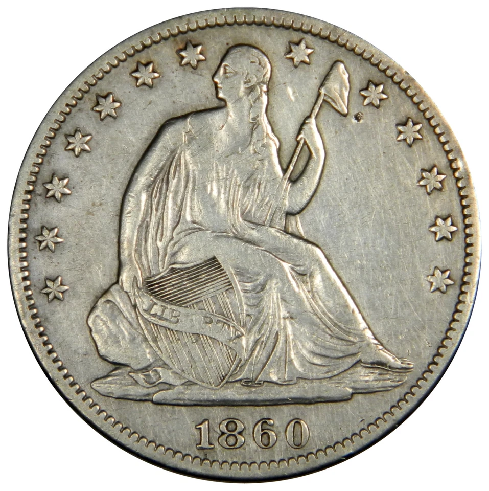 1860-S SEATED HALF DOLLAR ~ SHARP VF/XF ~ PRICED RIGHT! - Image 1 of 2