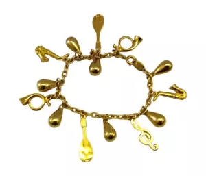 Pulsera Trifari Tono Dios Instrumentos Musicales Saxofón - Imagen 1 de 13