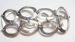 Bracciale Legato Ann Curley Navajo Artista Argento Sterling 8 pollici X425C - Foto 1 di 4