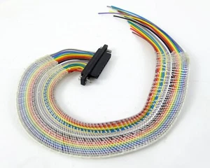 Cinch 9313 - MIS-21424/3-003 - Micro D Connector Plug 21 Pin 9" Color Code Wire - Picture 1 of 4